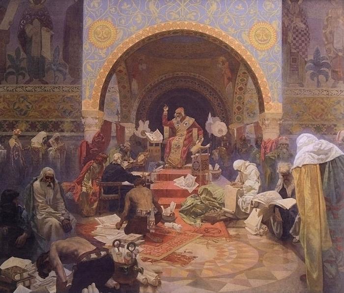 The Morning Star of Slavonic Literature, Alfons Mucha